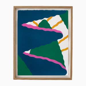 Séverin Millet, Composizione, 2020, Dipinto ad acrilico su carta, Con cornice