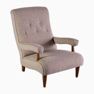 Swedish Armchair in Bouclé and Beech Wood from Westbergs Möbler, 1960s