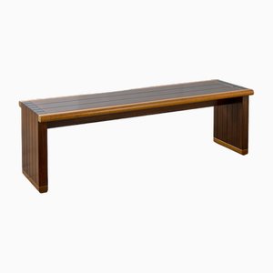 Banco de madera de Ico Parisi para Brugnoli Cantù Furniture, años 70