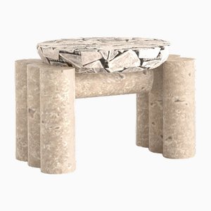 Table d'Appoint Cluster Rock en Travertin par Alter Ego Studio pour October Gallery