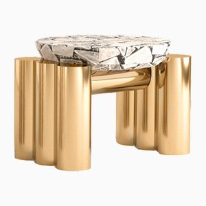 Cluster Rock Brass Accent Table by Alter Ego Studio for October Gallery