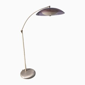 Aluminum and Chromed Brass Floor Lamp from Stilux Milano, 1960s
