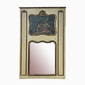 Louis XV Trumeau Spiegel mit romantischer Malerei