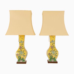 Vintage Oriental Chinoiserie Lamps, 1960s, Set of 2