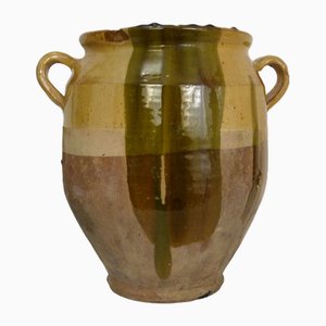 French Yellow Glazed Preserving jar, 1950s