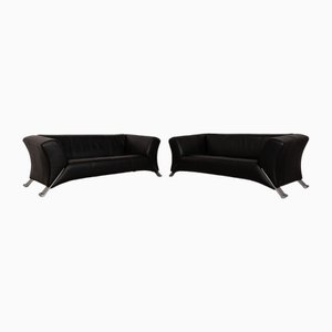 Two-Seater 322 Sofa in Leather from Rolf Benz, Set of 2