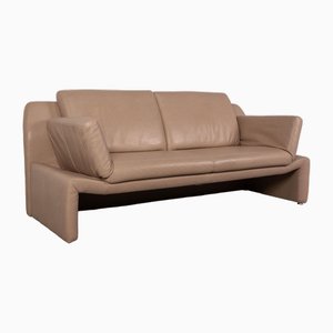 Three-Seater Sofa in Beige Leather from Laaus