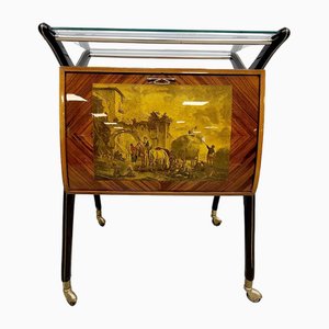 Vintage Trolley Liquor Cabinet by Cesare Lacca, 1950s