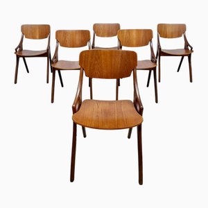 Chaises de Salle à Manger Vintage par Hovmand Olsen pour Mogens Kold, Danemark, 1960s, Set de 6