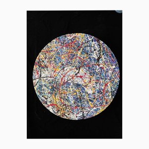Gordon Couch, Abstrakter Kreis, Splatter Painting, 2000, Gerahmt