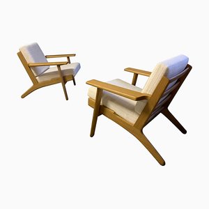 GE290 Lounge Chair in Oak by Hans J. Wegner for Getama