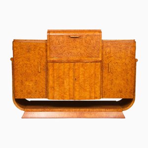 Art Deco Cocktail Cabinet in Birdseye Maple by Harry & Lou Epstein, 1930