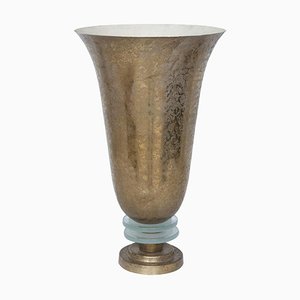 Art Deco Lampe aus Bronze von Genet & Michon, 1920er