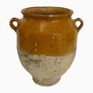 French Yellow Glazed Preserving Jar, 1890s