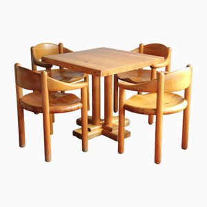 Vintage Chairs and Table by Rainer Daumiller, 1970s, Set of 5
