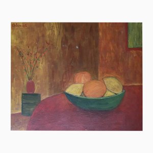 Jean-Jacques Abieniste, Nature morte aux oranges et citrons, Oil on Canvas