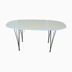 Superelips Dining Table in White Laminate by Piet Hein Eek for Fritz Hansen, 1960s