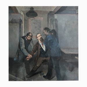 Daniel Ihly, L'arrestation, Oil on Canvas