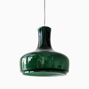 Vintage Green Colored Glass Pendant Lamp from Holmegaard, 1970s