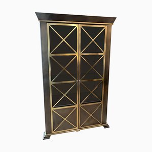 Empire French Gilt Metal Display Cabinet, 1970s