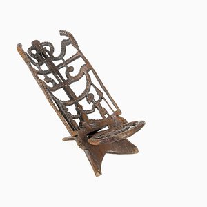 Afrikanischer Palaver Stuhl aus Holz