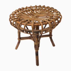 Riviera Stool in Bamboo and Rattan by Franco Albini, 1960