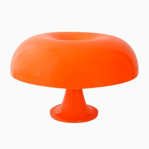 Lampada da tavolo Nesso arancione di Giancarlo Mattioli per Artemide, anni '60