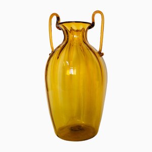 Große Vase aus mundgeblasenem Glas, 1920er