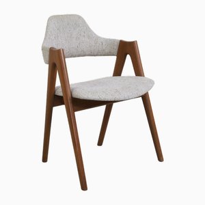 Compass Chair in Wool and Teak by Kai Kristiansen for Sva Møbler, 1970s