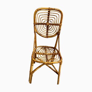 Spanischer Vintage Bambus Stuhl
