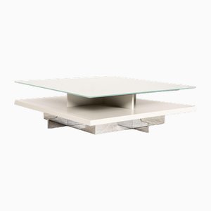 White Glass Coffee Table from Hülsta Ct, 1990s