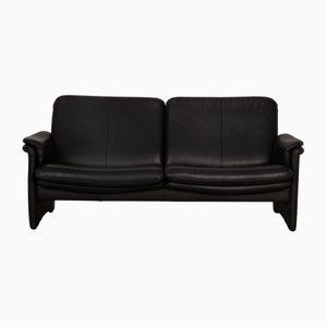 Black City Leather 2-Seater Sofa from Erpo