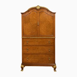 Walnut Figured Cabinet, 1890s