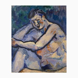 Edgardo Corbelli, Blue Nude, 1953, Huile