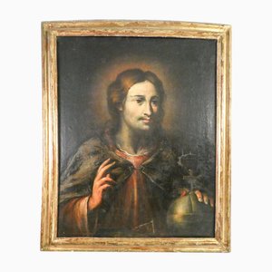 Jésus-Christ, Années 1700, Huile sur Toile, Encadrée