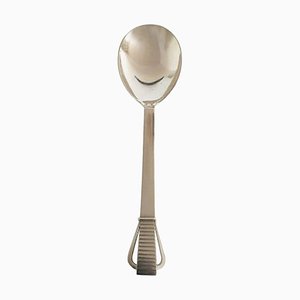 Sterling Silver Parallel Serving Spoon from Georg Jensen, 1940s