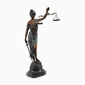 Estatua de la dama de la balanza legal de fundición de la justicia de bronce