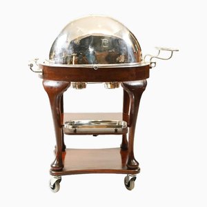 Silver Plate Beef Trolley Meat Carver Drakes, 1930s