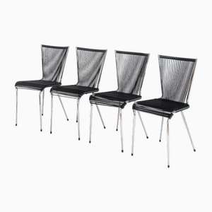 Scoubidou Chairs attributed to André Monpoix, France, 1960s, Set of 4