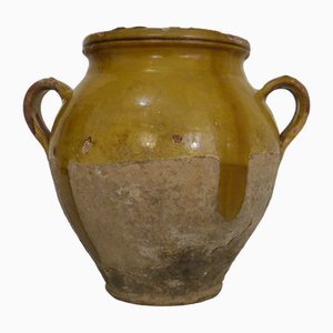 French Pot with Vernisse Yellow Confit, 1890s