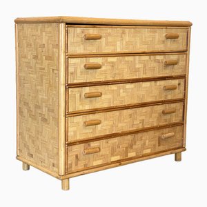 Drawer in Wicker and Bamboo, 1970s