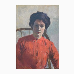Ralph Todd, Newlyn School Portrait, Early 20th Century, Oil on Canvas, Framed