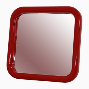 Espejo con marco rojo de Carrara & Matta, años 70