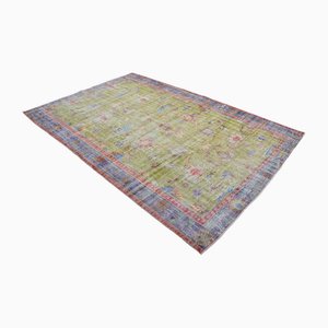 Tapis Floral Vert Olive, Turquie