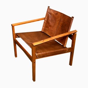 Vintage Safari Sessel aus Brasilianischem Palisander von Michel Arnoult, 1960er