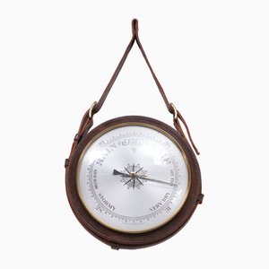 Stitch Leather Hanging Barometer, West Germany, 1960s