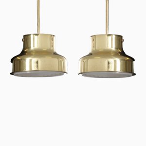 Bumling Brass Ceiling Lamps by Anders Pehrson for Ateljé Lyktan, 1960s, Set of 2
