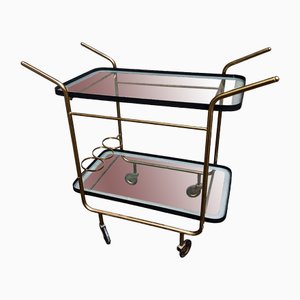 Trolley in Brass Iron & Glass Tops, 1960s