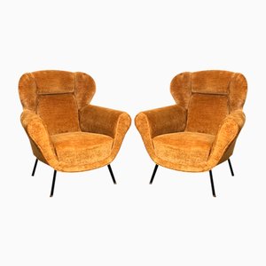 Vintage Italian Lounge Chairs, 1960s, Set of 2