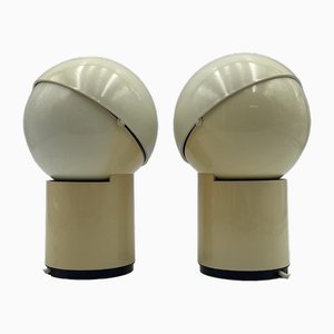 Italian Space Age Sfera Notte Lamps by Gigaplast, 1970s, Set of 2